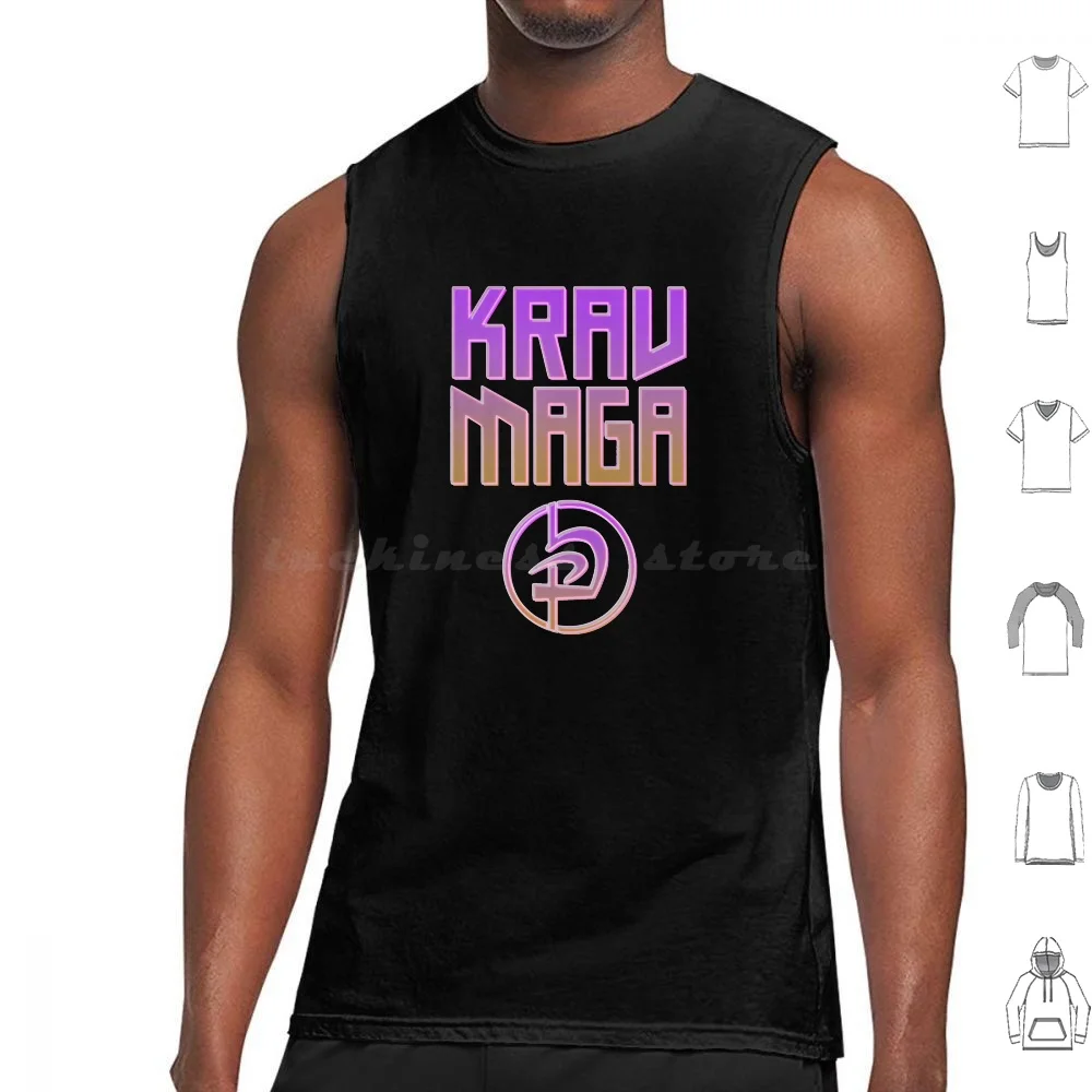 Cool Krav Maga Neon Design Tank Tops Vest Sleeveless Krav Krav Maga Idf Krav Woman Krav Man Krav Martial Arts Fighting Combat