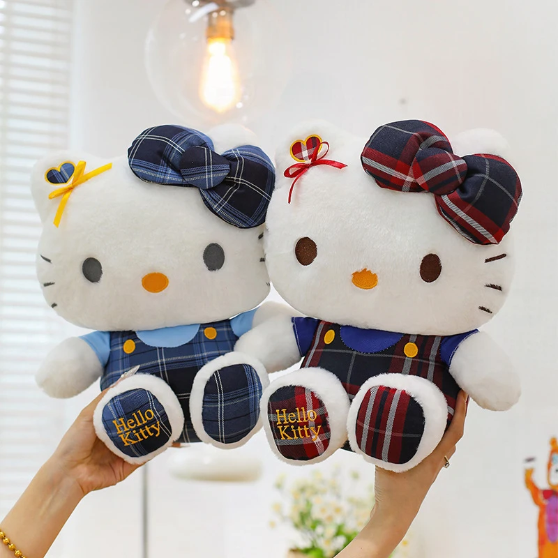 

Sanrio Kawaii Hello Kitty плюшевая игрушка милая школьная форма Hello Kitty мягкая кукла животное детский подарок на день рождения и Рождество для детей