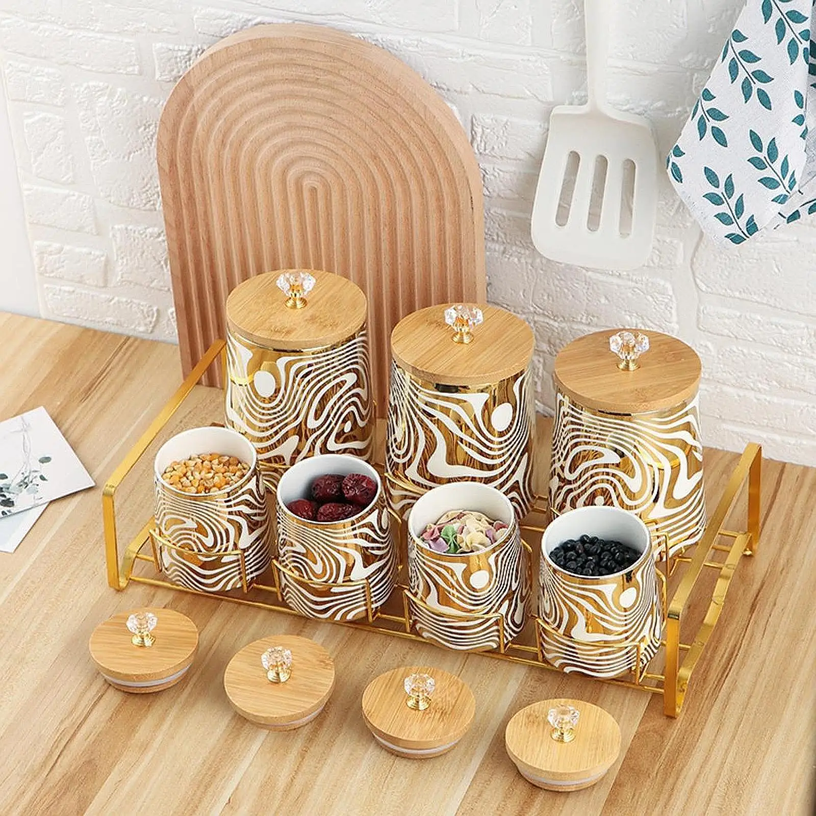 

Divided Dried Fruit Plates Dry Food Storage Container for Coffee Bean Fruits