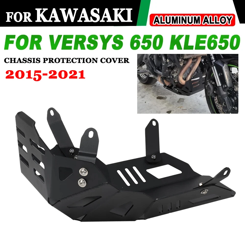 

For Kawasaki Versys 650 KLE650 2015 - 2020 2021 Versys650 Accessories Engine Guard Chassis Cover Skid Plate Belly Pan Protector