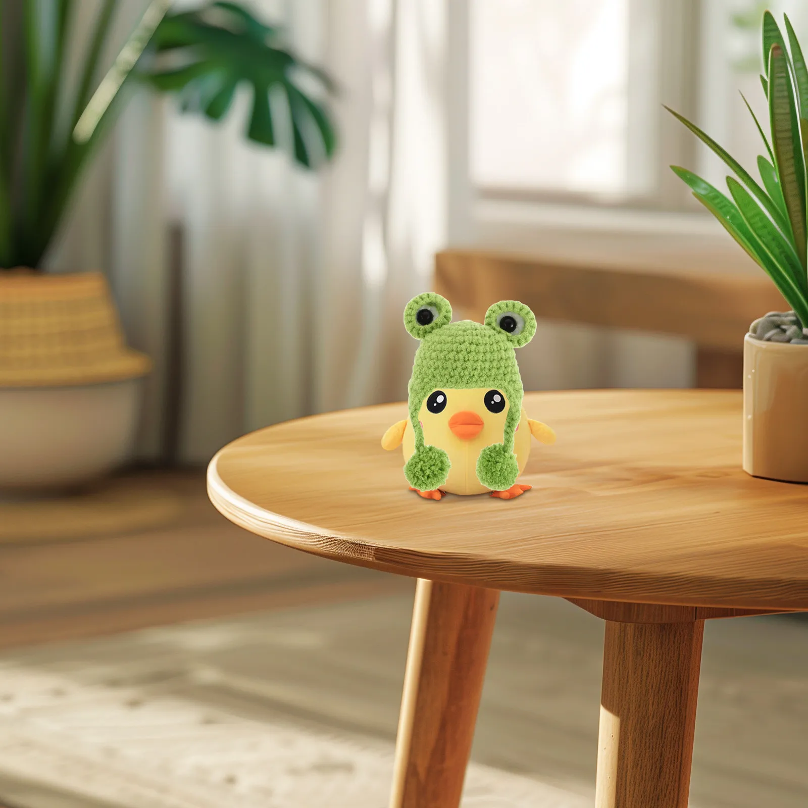 Urocze Mini Wełniane Czapki typu Beanie z Kreskówkowymi Wzorami, Miękkie Dzianinowe Małe Zimowe Czapki do Dekoracji Domku dla Lalek, Akcesoria do Rękodzieła