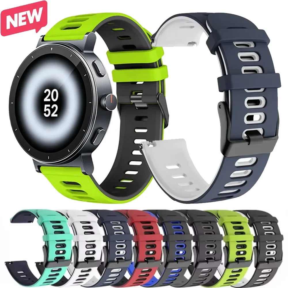 20mm 22mm Silicone Strap for Realme Watch S5/5/S/3-2 Pro Breathable Bracelet for Amazfit Active Max 3-2/Bip Max 6 5/Balance 2 3