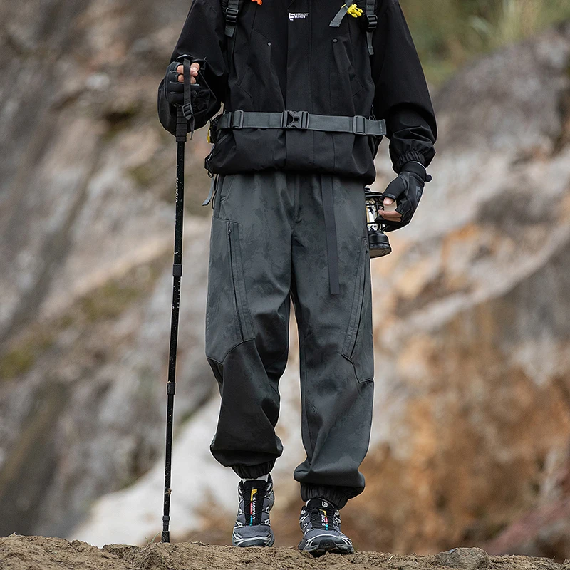 

Модные модные мужские походные брюки, водонепроницаемые флисовые брюки-карго, спортивные брюки для альпинизма, комплект