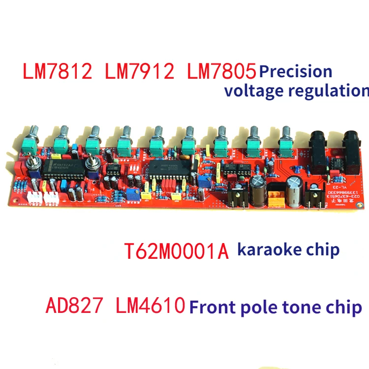 Aggiornamento M65831 T62M0001A polo anteriore LM4610 + AD827 Kit febbre fai da te scheda reverbero Karaoke