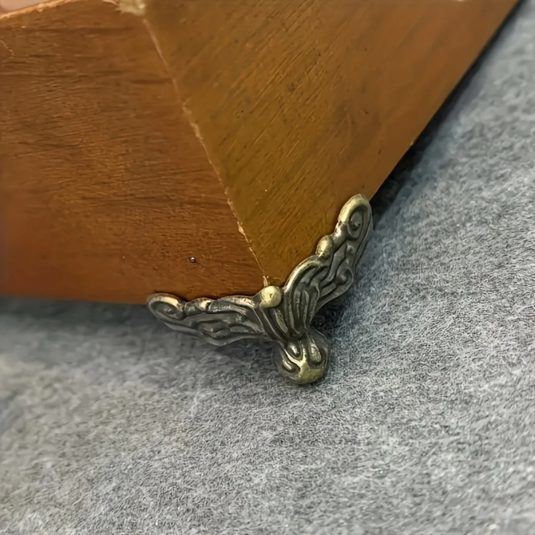 16pcs Antique  Gift Box Wooden Box Decorative Bracket Accessories Furniture Four-side Corner Protector Corner Code - view 3