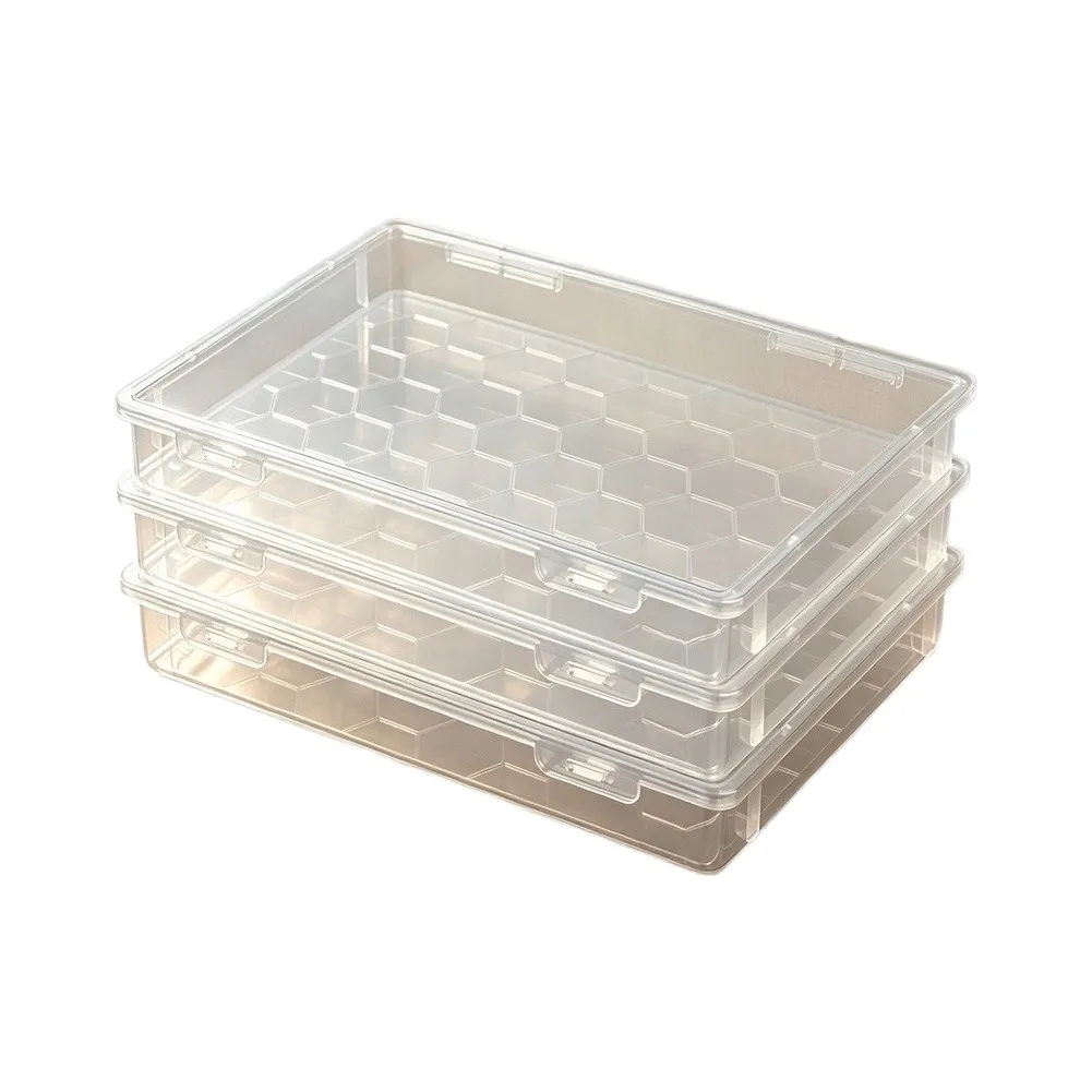 PP5 Plastic Lockable Storage Box Transparent Stackable for A4 Paper Tools Office Home Organizer 23 17 5cm 32.5 23 5cm