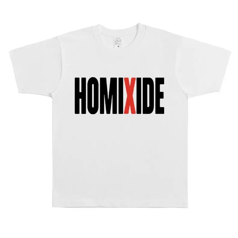 Homixide Gang Graphic T-Shirt, Playboi Carti Opium Label Merch, Men's Hip-Hop Oversized Tee, 100% Cotton Streetwear Short Sleeve