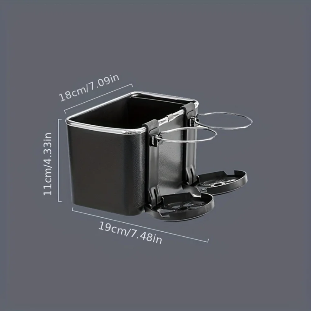 1Pcs Car Armrest Box, Multifunctional Frosted Durable Tissue Box, Storage Box, Car Cup Holder Suitable for Most Cars