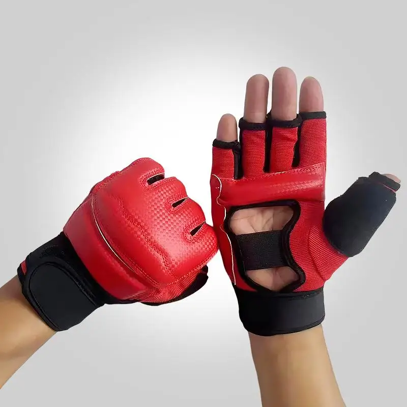 gants-de-boxe-pour-hommes-et-femmes-equipement-d'entrainement-pour-arts-martiaux-equipement-d'entrainement-avec-sac-de-sable-gants-de-taekwondo-semi-doigts