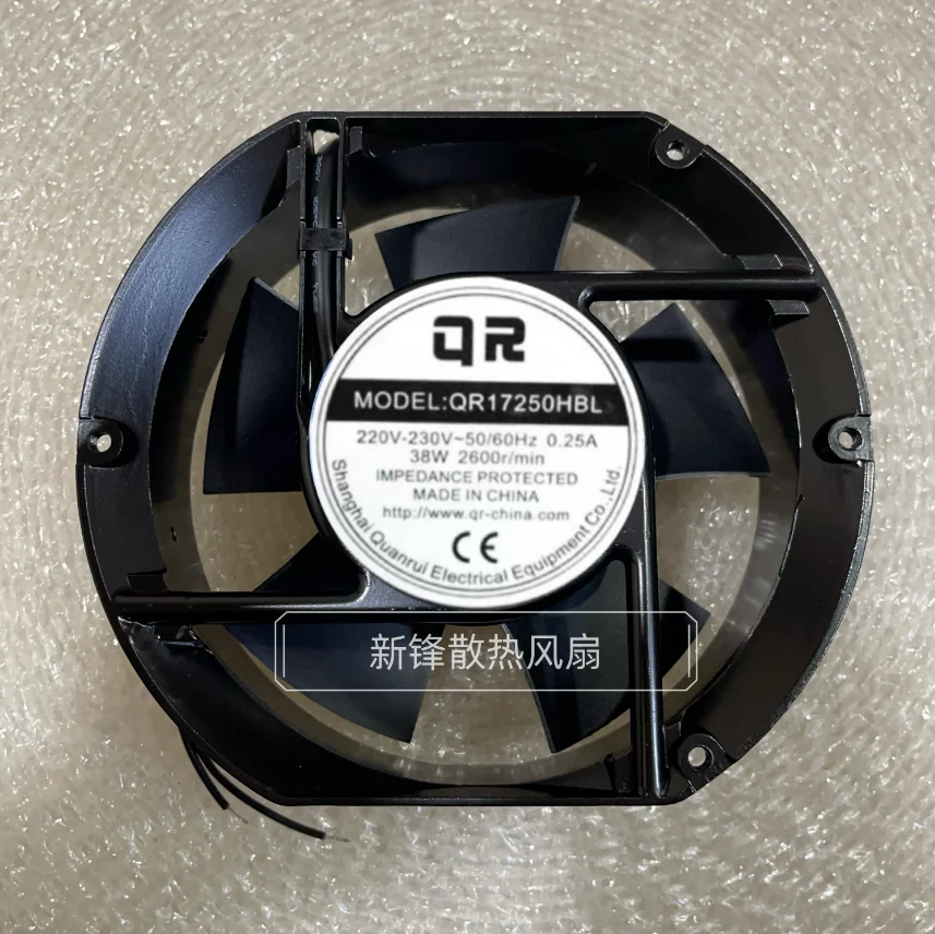 

QR QR17250HBL AC 220/230 В 0,25 А 172x150x51 мм 2-проводной охлаждающий вентилятор для сервера