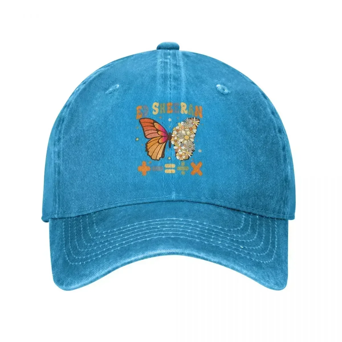 New Butterfly Ed Sheerans The Mathematics Tour Baseball Cap for Men Women Distressed Washed Snapback Cap Adjustable Fit Hats Cap