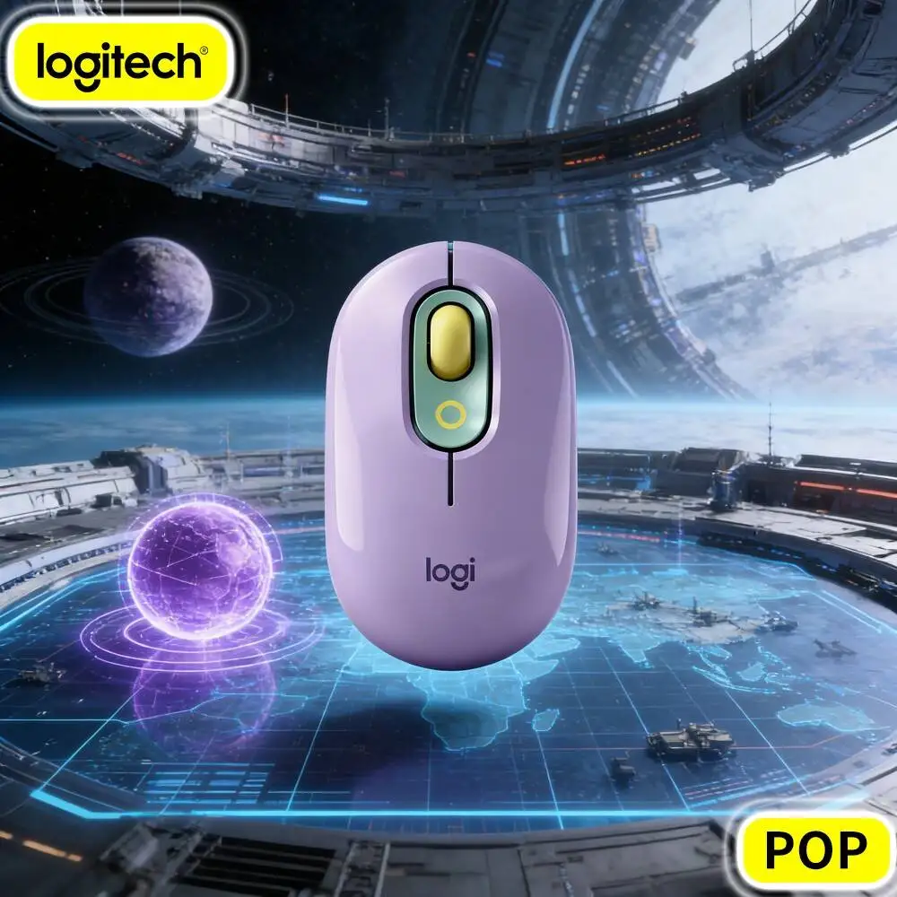 Logitech M350 POP Wireless Mouse Stable Optical Tracking Comfort Hand Feel For Notebook PC Mac Office Home Usage