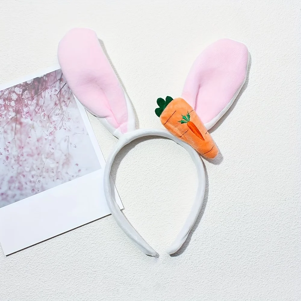 Osterhasen-Ohren-Haarband für Damen, Hochwertige Haarspange für den Oberkopf, Niedliches Gesichtswasch-Stirnband, Haaraccessoire – Detail 2