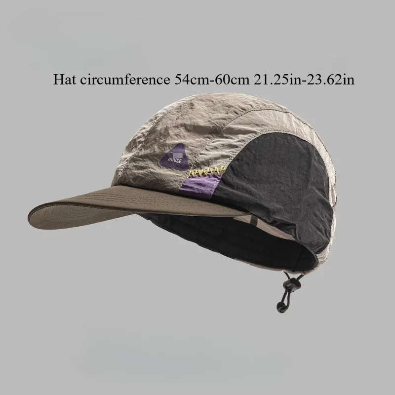 Color Matching Baseball Cap Summer Thin Breathable Quick-drying Hat Flat-brimmed Casual Sun Protection Caps Men and Women