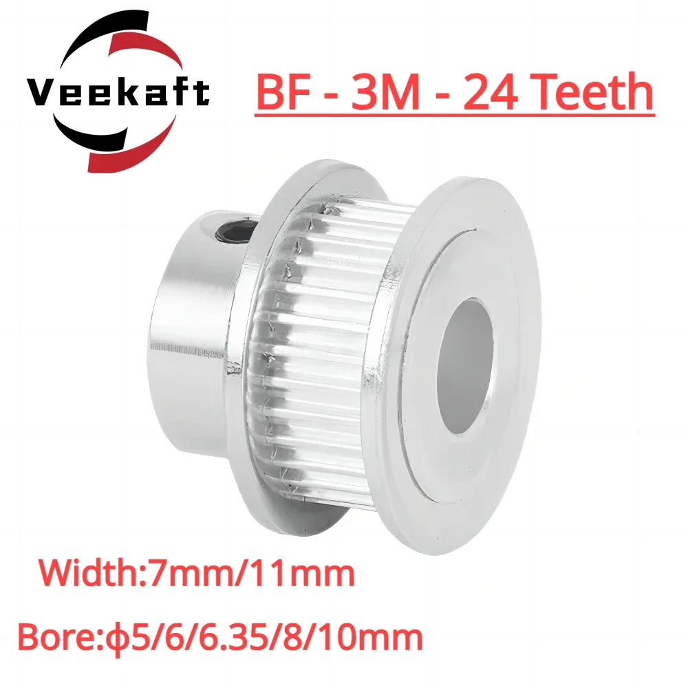 Smooth and Accurate Linear Motion with 24 Teeth 3M Timing Pulley and Bore Options From 5mm To 10mm for HTD3M Belt