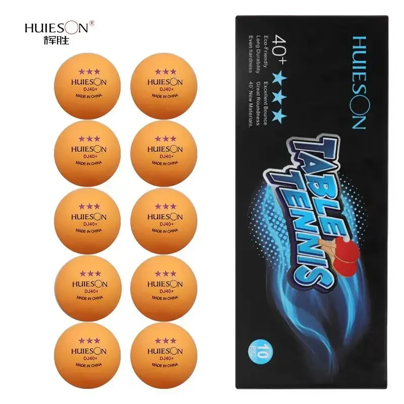 HUIESON Competition DJ40+Table Tennis Seam Balls 10pcs Pack with New Materials