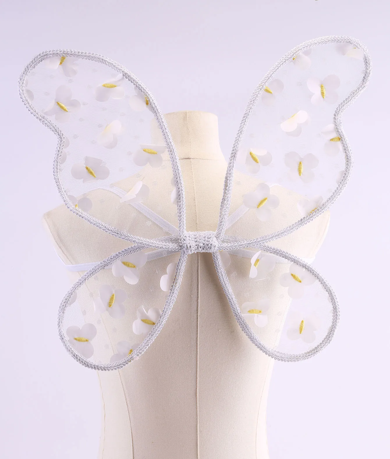 Lace Wings With Wand Baby Toys Flower Butterfly Fairy Baby Shower Kids Anniversary Photoprop Supplies