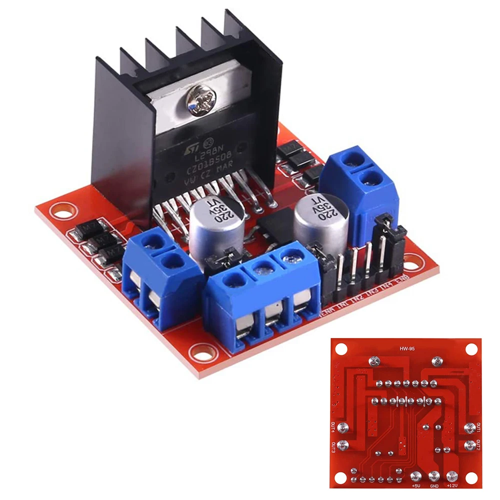 

1Pc L298N Driver Board Module Stepper Motor Smart Car Robot Breadboard Peltier High Power DC Motor Driver For Arduino