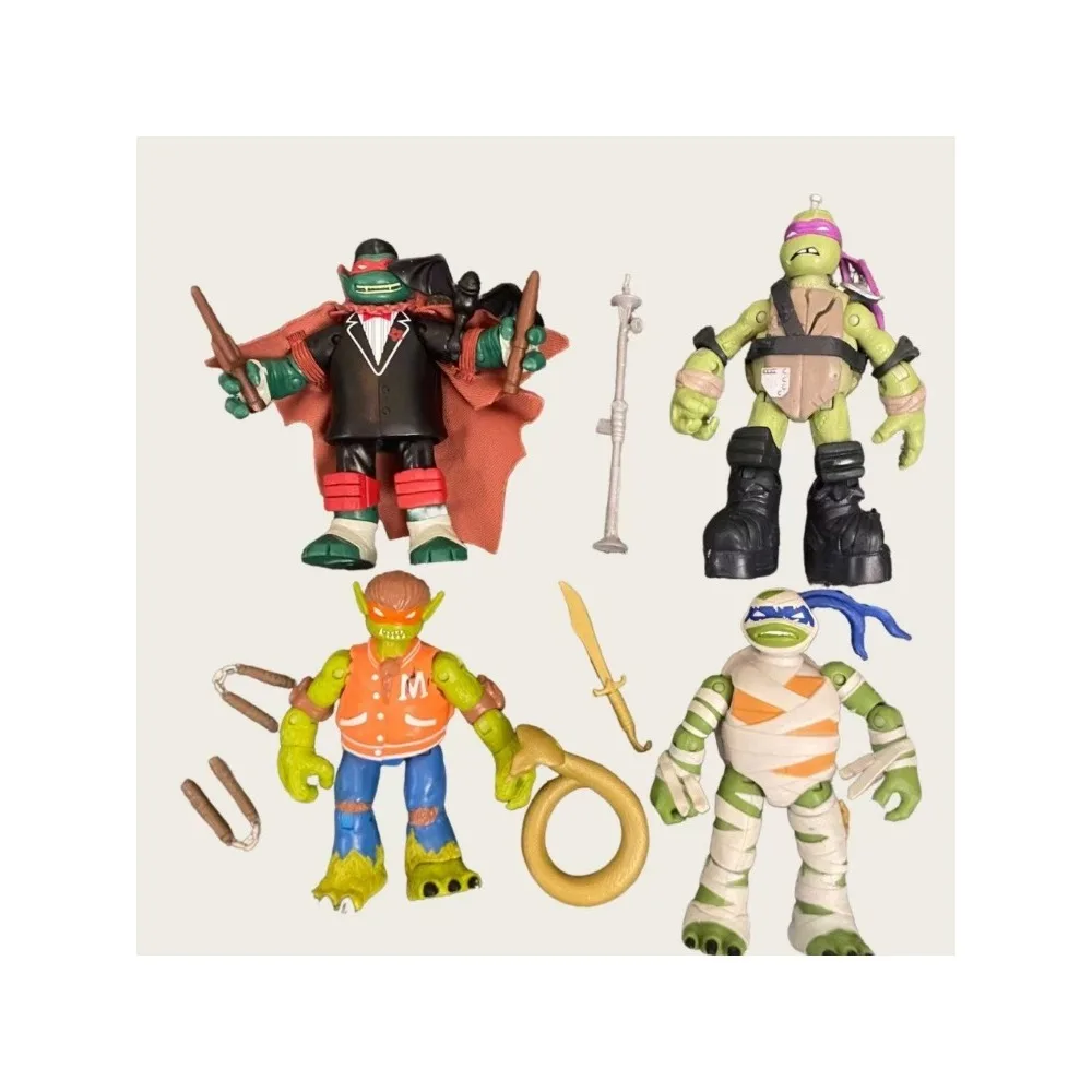 Teenage Mutant Ninja Turtles Monster Action Figures TMNT Dracula Mummy Wolfman Halloween Mutant Turtle Figurines Collectible Toy