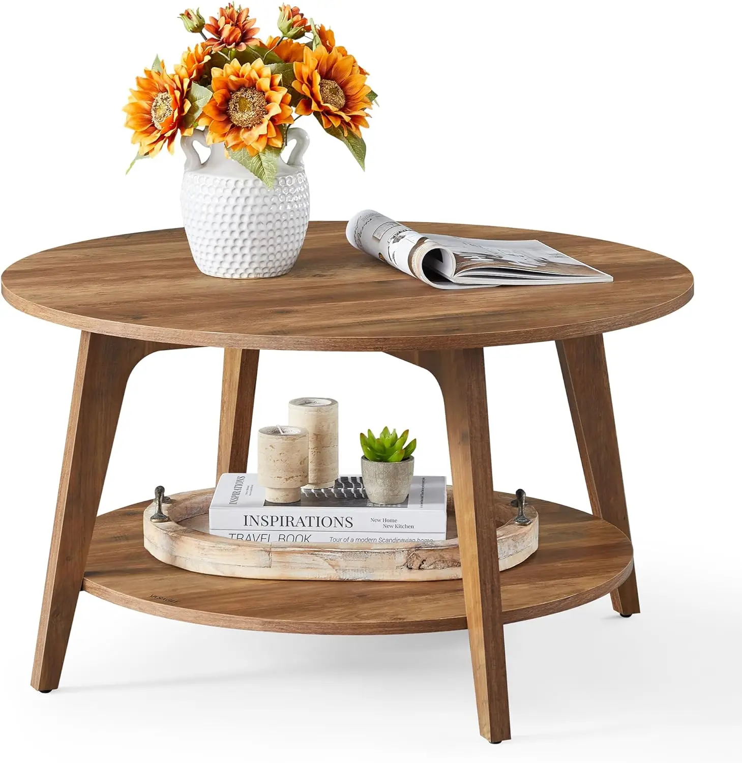 ！@Combohome Wholesale Home Living Room Mini Furniture Round Side Table End Table Wood Coffee Table