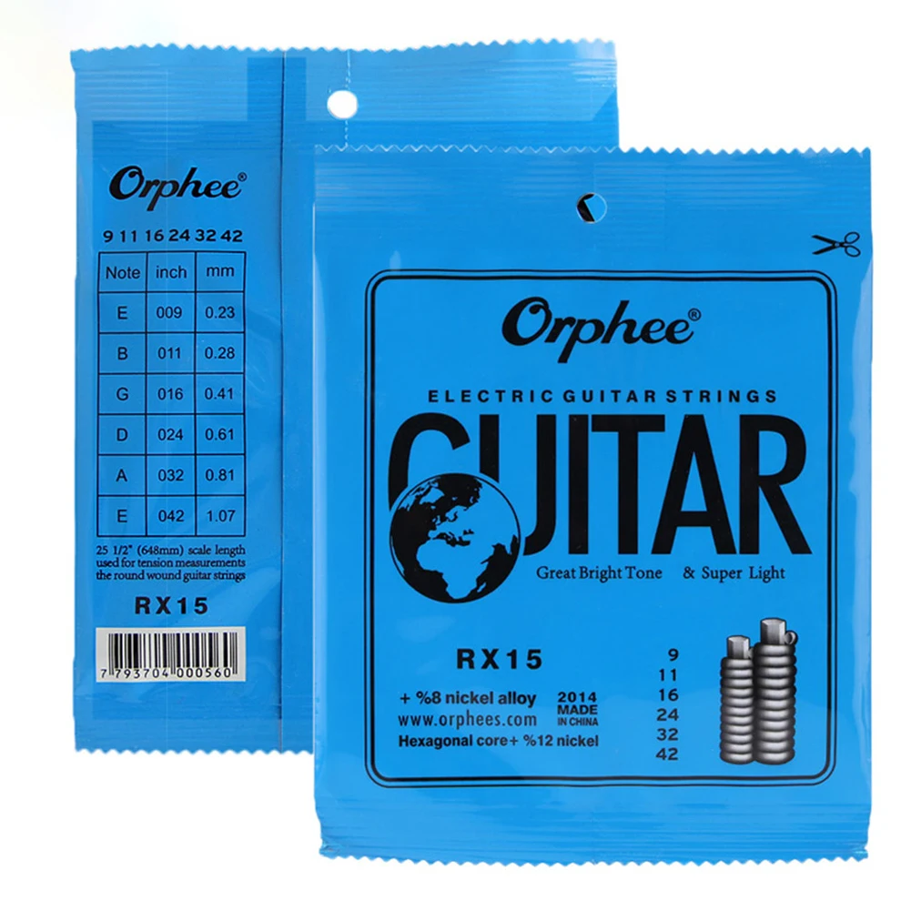 

Струны для электрогитары серии Orphee RX Super Light 942 1046 1150, идеально сбалансированные для исключительных гармоникул