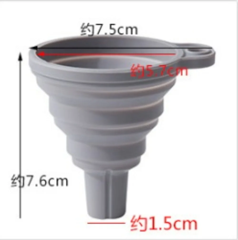 **Multi Functional Foldable Silicone Funnel Portable Collapsible Oil Filling Tools for Car Motorcycle Fuel Gas Refill**