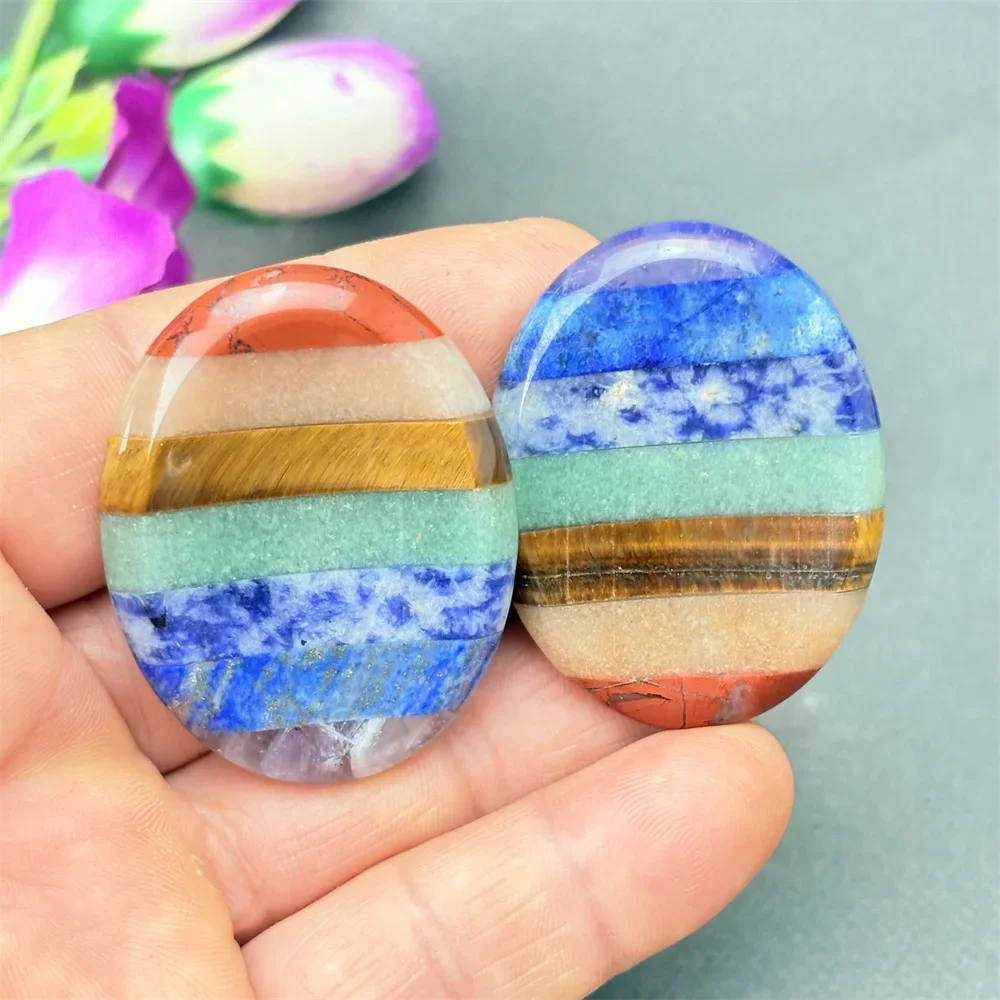 Natural Crystal Forget Worry Stone Colorful Thumb Massage Scraping Stone Creative Exquisite Collection Specimens