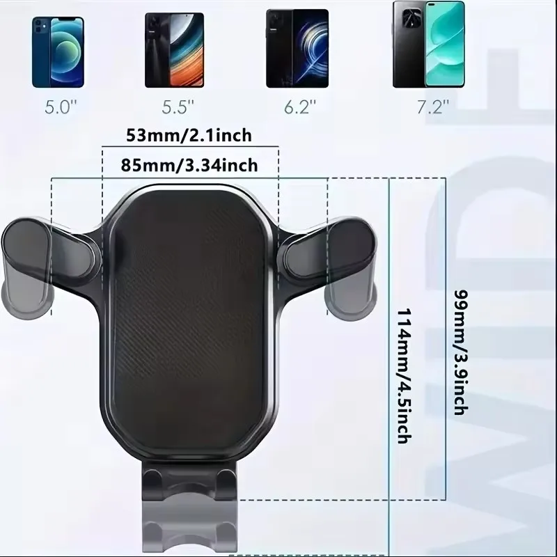 Universal Car Hook Base Phone Holder Gravity Mobile Stand GPS Support Auto Air Vent Mount for IPhone 16 15 14 13 Xiaomi Samsung view 6