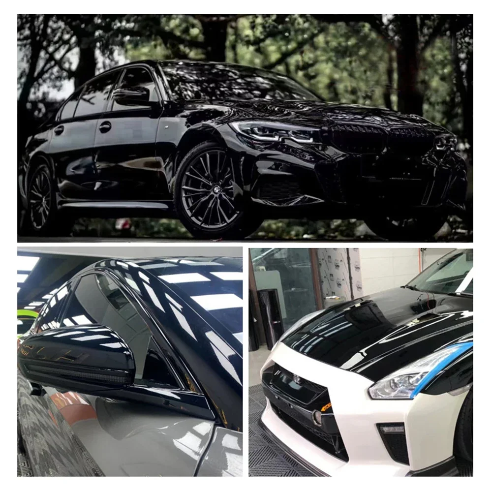 Piano Black Glossy Vinyl Wrap Film Black Bright Color Sticker Car Motorcycles Styling Decals Decoration Stickers Accessiries