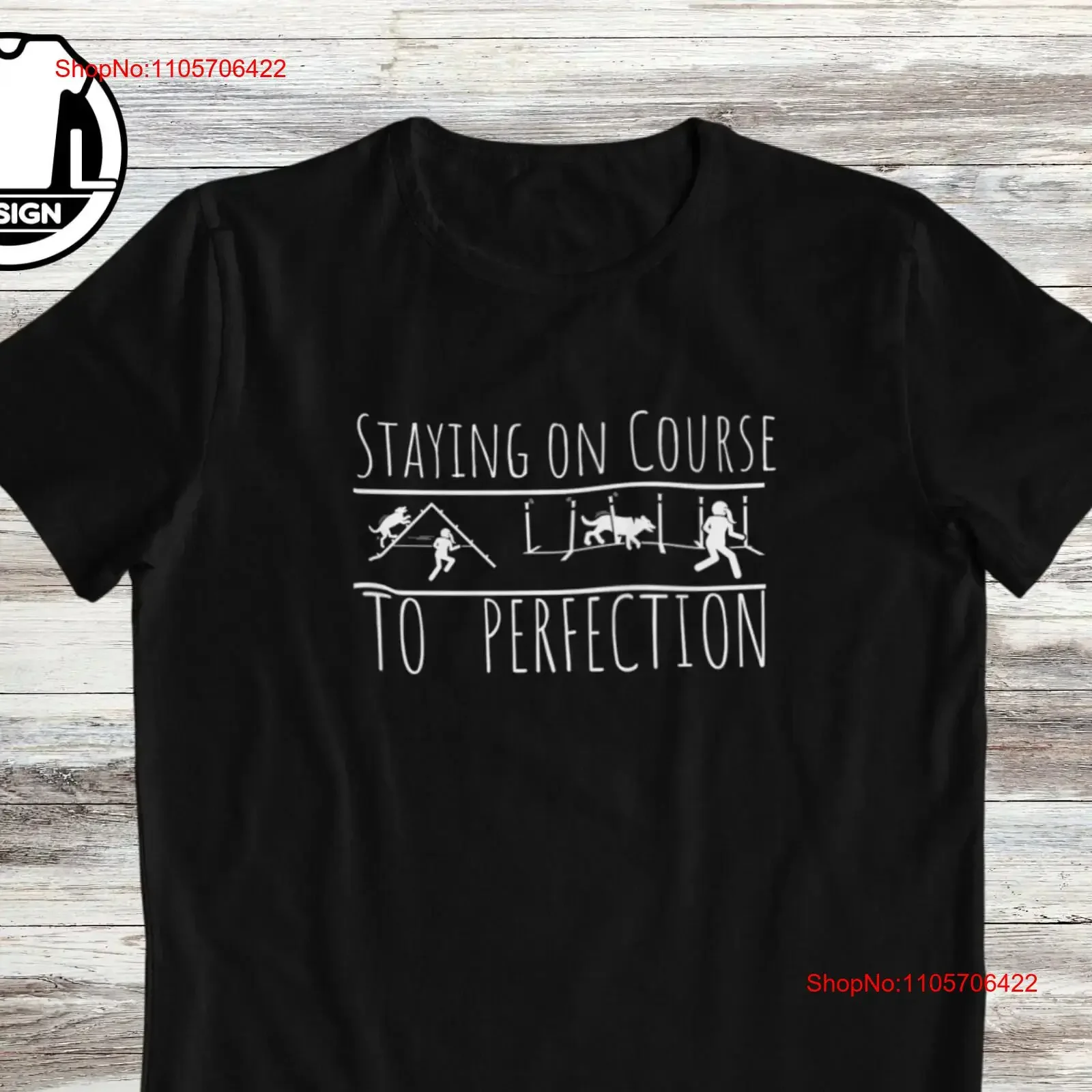 Staying on course to perfection dog agility shirt trainer training mom sporT T vintage Washed Versatile Breathable Unisex