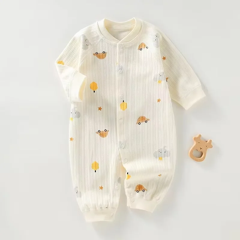 

0-18M Unisex Newborn 3-Season Bodysuit - Long-Sleeve One-Piece Outdoor Outfit