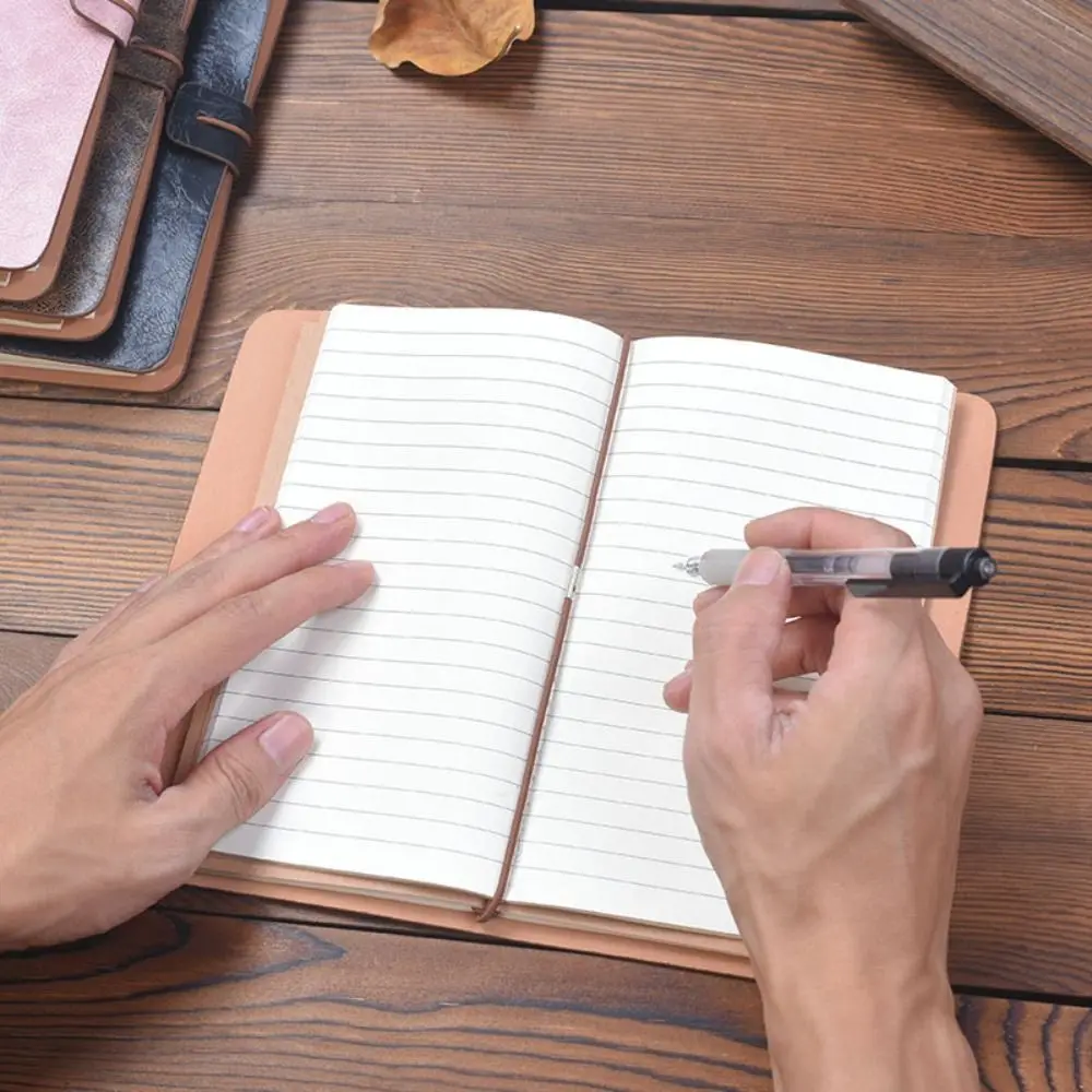 

Vintage Portable Leather Notebook Stationery Hand Ledger Diary Book a6 Exquisite Notepad Office