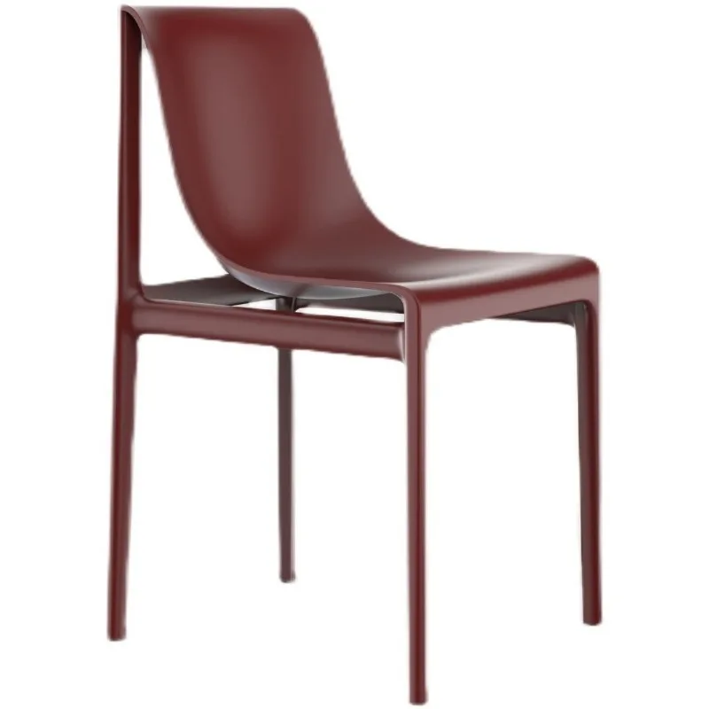 

Nordic Saddle Leather Dining Chair Modern Acrylic Transparent Chair