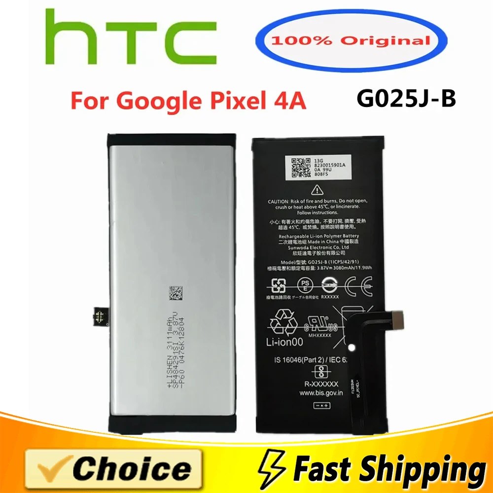 

3080mAh G025JB 100% Original Battery G025J-B For HTC Google Pixel 4A Pixel4A,Brand New Replacement Phone Lithium Battery+Tool