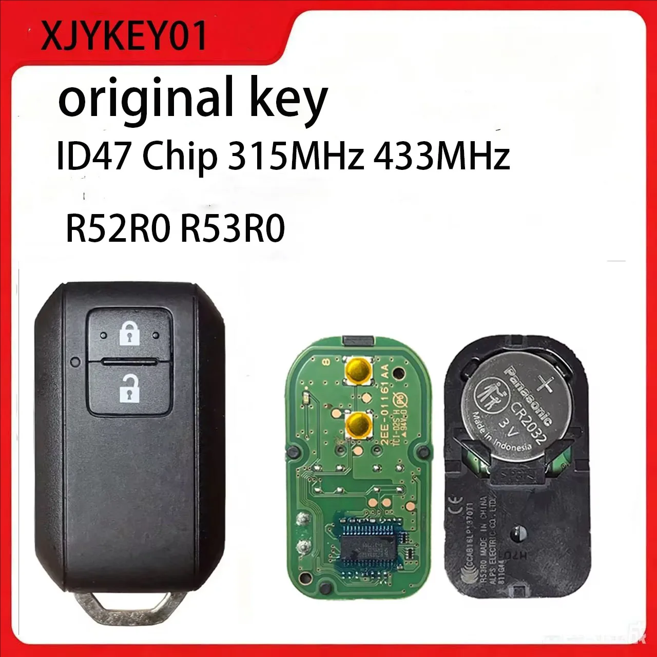 R52R0 R53R0 Original Smart Key ID47 Chip 315MHz 433MHz for Suzuki Swift Ignis Ertiga Jimny SX4 Vitara Splash Baleno