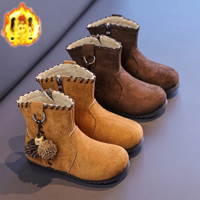 Retro Children Boots for Girls Tassel Kids Causal Ankle Boots Fashion Spring Autumn Toddlers School Leather Kids Shoes for Girl