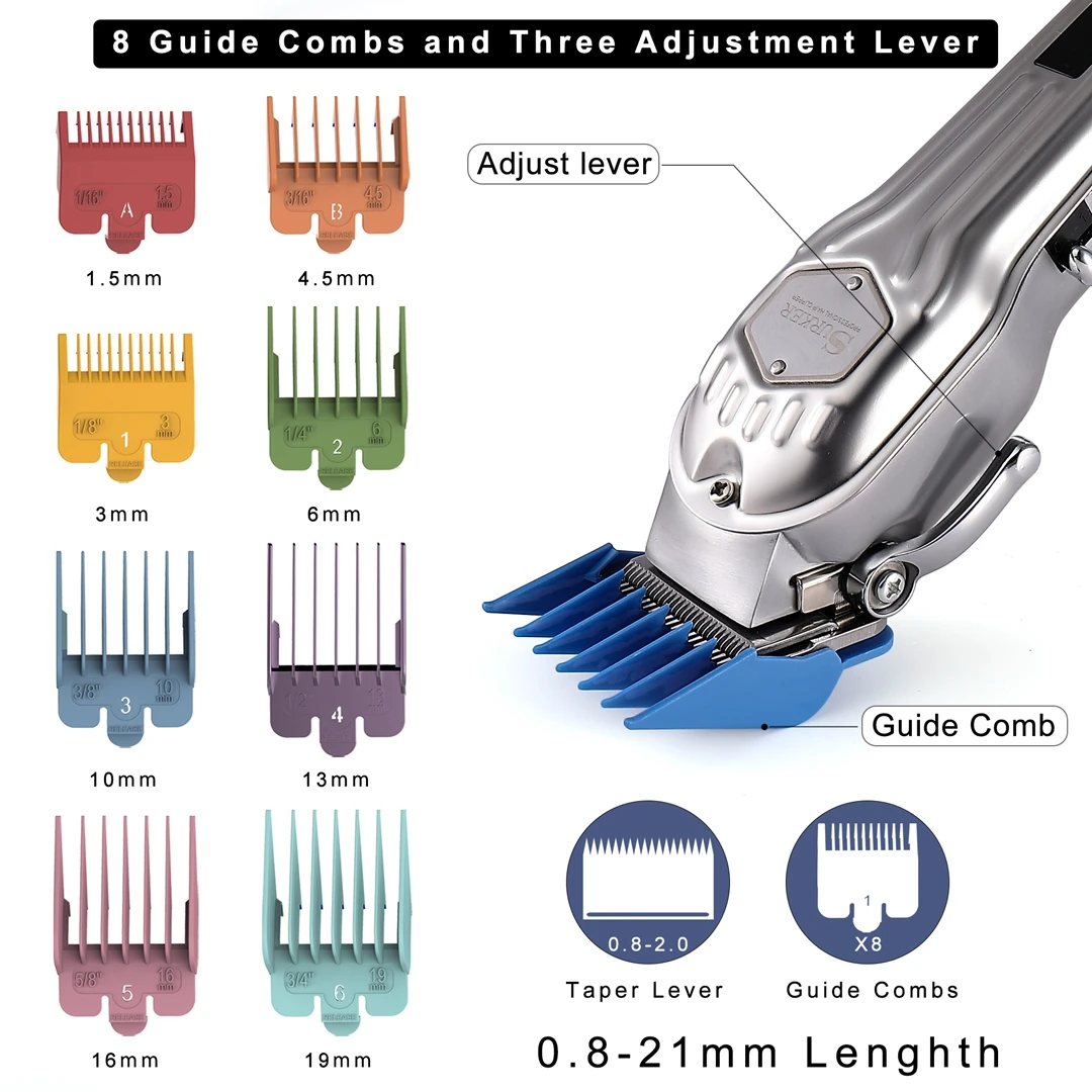 Surker 2026 Gold Trimmer for Men Barber Shop Hair Clipper Razor Beard Haircut Machine Electric Shaver Cutting Machine USB
