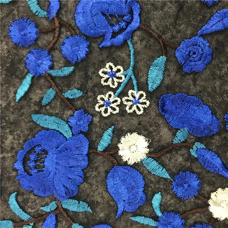 

Retro Water Soluble Floral Embroidery Mesh Fabric Elegant Flower Lace Cloth For Wedding Evening Dress Cheongsam Sewing Craft