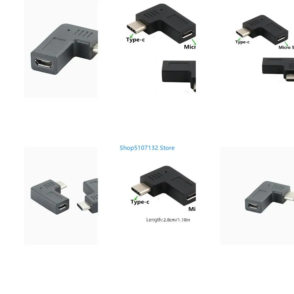 87HD Universal Micro USB 5Pin to Type-C Adapter Female to Male Converter for Tablet Phones Support Data Transmission