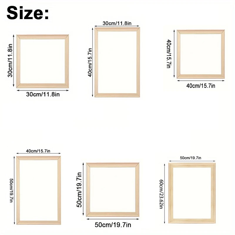 إطار صورة مزيج خشبي DIY، إطار صورة قابل لإعادة الاستخدام، إطار رسم زيتي، إطار صورة ماسي فني، فن جدار منزلي ديسمبر