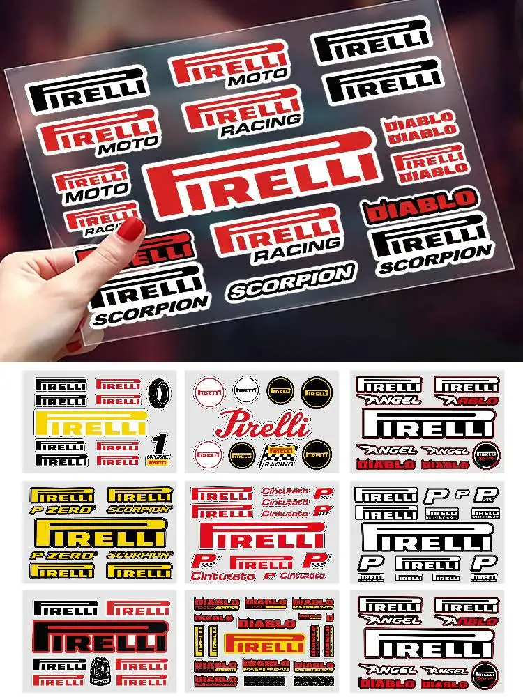 FOR PIRELLI High Visibility Reflective Waterproof Decal Scratch Hide Sticker Fit Car Motorcycle Helmet Refrigerator