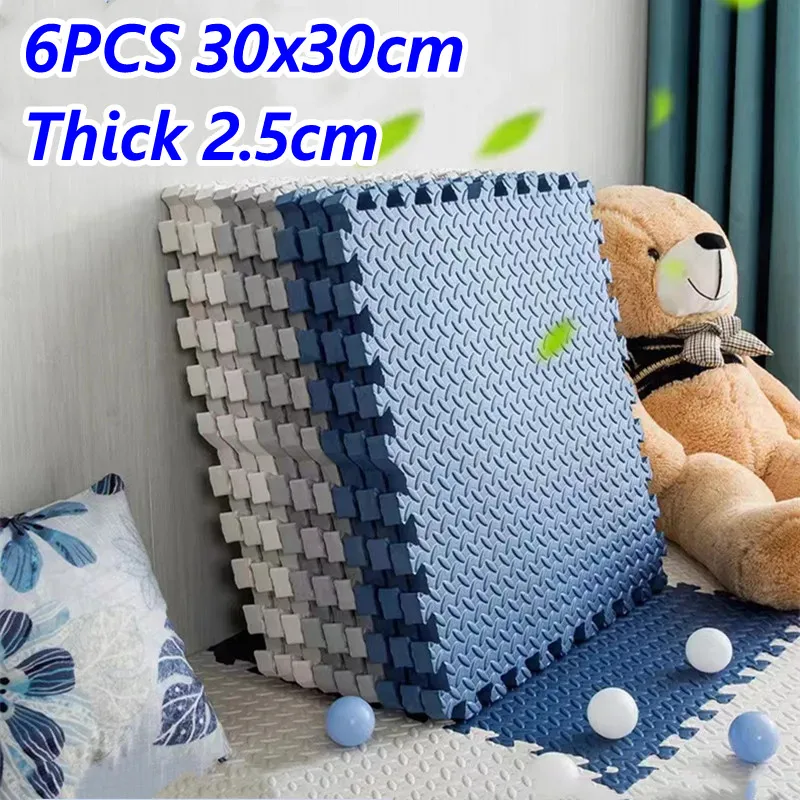 

Activities Mat for Baby Playmat 6PCS Thick 25mm Floor Noise Mat 30x30cm Baby Play Mat Pool Mat Rugs Play Mats Gym Mat Sports Mat