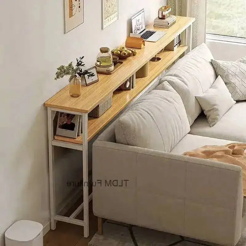 Multi-functional Simple Narrow Side Table Home Furniture Edge Stitching Storage System Nordic Living Modern Room Tables h