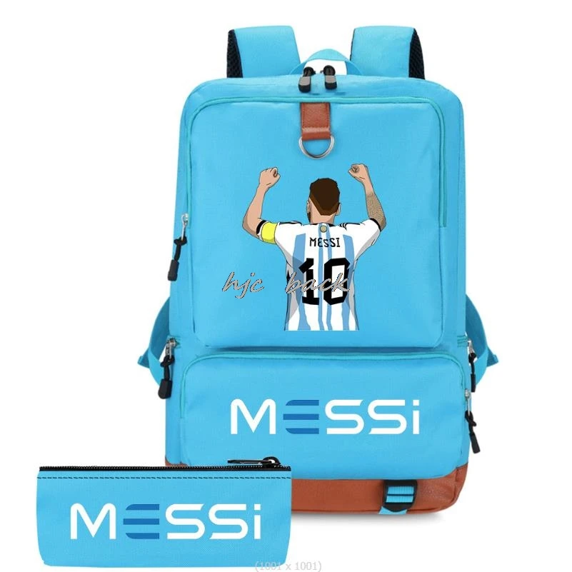 Piłkarskie Gwiazdy Messi Plecak Dla Kobiet Mężczyzn Podróżny Notatnik Laptop Torby Szkolne I Torby Na Długopisy Zestawy Kobieta Mężczyzna Mochilas