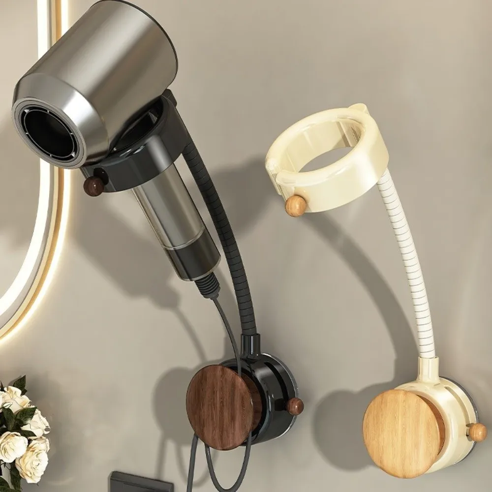 

Rotatable Hairdryer Stand Holder No-Hole Free-Hands Wall Mount Hair Dryer Rack Adjustable Lazy Hair Dryer Stand