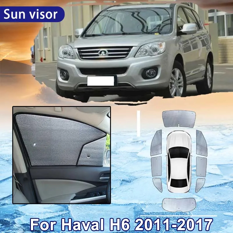 

Автомобильный солнцезащитный козырек для Great Wall Haval H6 2011 ~ 2017, автомобильный козырек высокой конфигурации с полным покрытием, солнцезащитный козырек для лобового стекла 8x, солнцезащитный козырек