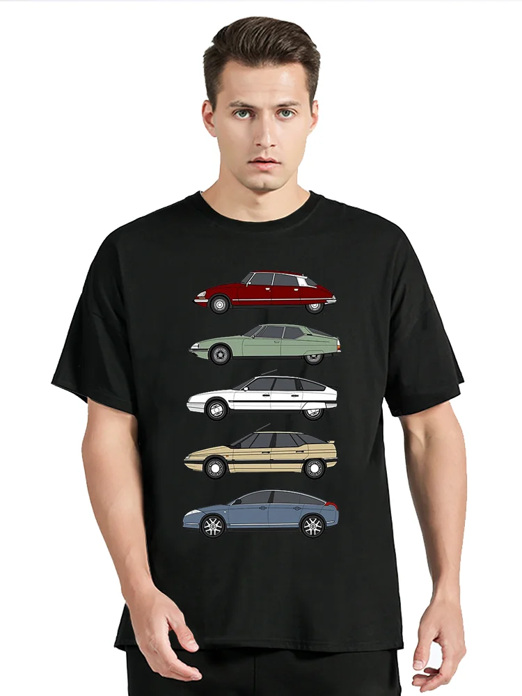 Citroen Haute De Gamme Classic Car Collection (Vr 2) Graphic T-Shirt Summer New Men's Clothing T Shirt Casual Cotton Tshirt Tops