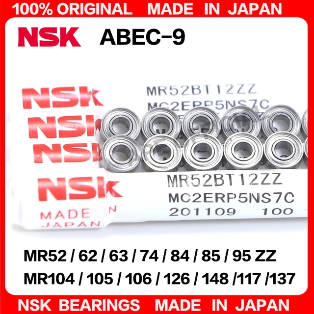 10 sztuk oryginalne japońskie łożysko NSK MR52 L-520 2x5x2.5mm L-520ZZ MR52ZZ MF52 MF52ZZ mikro łożyska precyzyjne