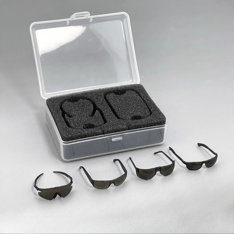 4 sztuk/1 zestaw 1/6 skala US żołnierz wojskowy czarne fajne okulary okulary przeciwsłoneczne garnitur dla 12 cali figurki scena