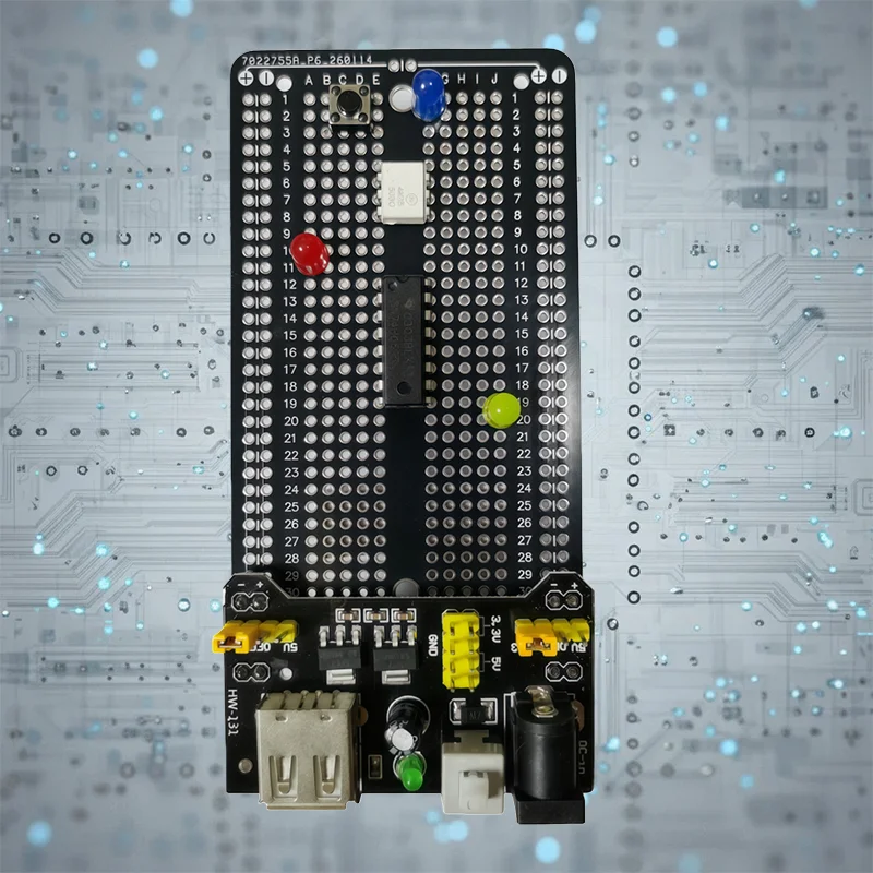 Double sided PCB board prototype kit DIY welding project electronics hobbyist learn welding practice pcb